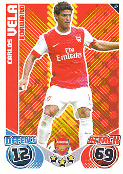 Carlos Vela Arsenal 2010/11 Topps Match Attax #17